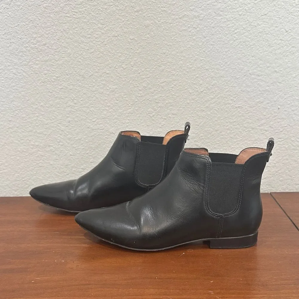 Madewell The Nico Ankle Booties in black leather